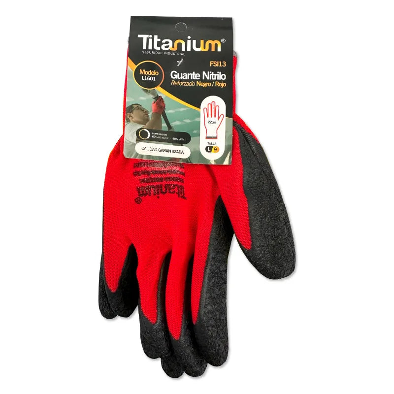 Guantes Trabajo Tela+Goma 9" (Par)