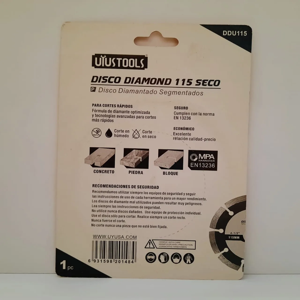 Disco Diamantado 4 ½