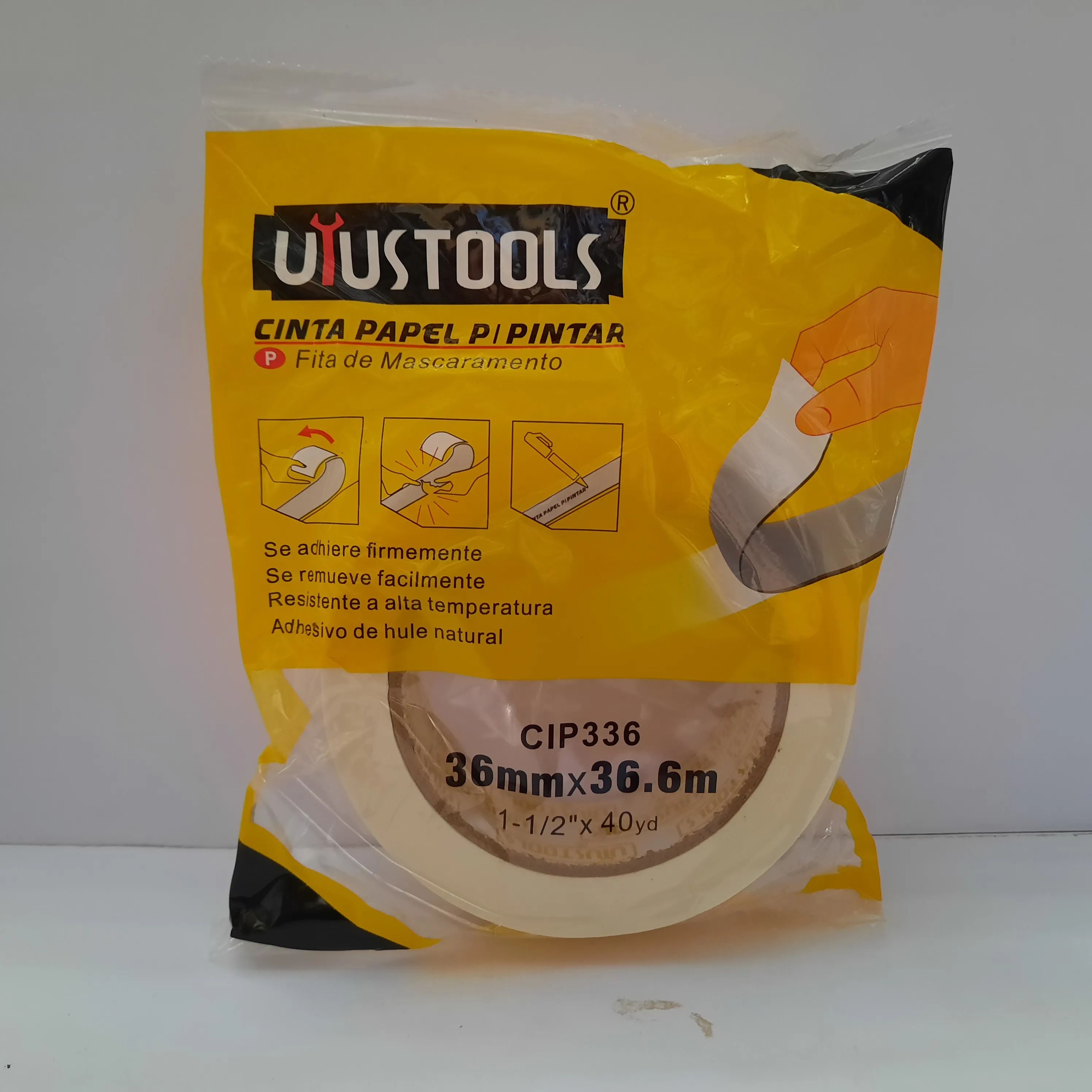 Cinta de papel 1½ x 40 yd