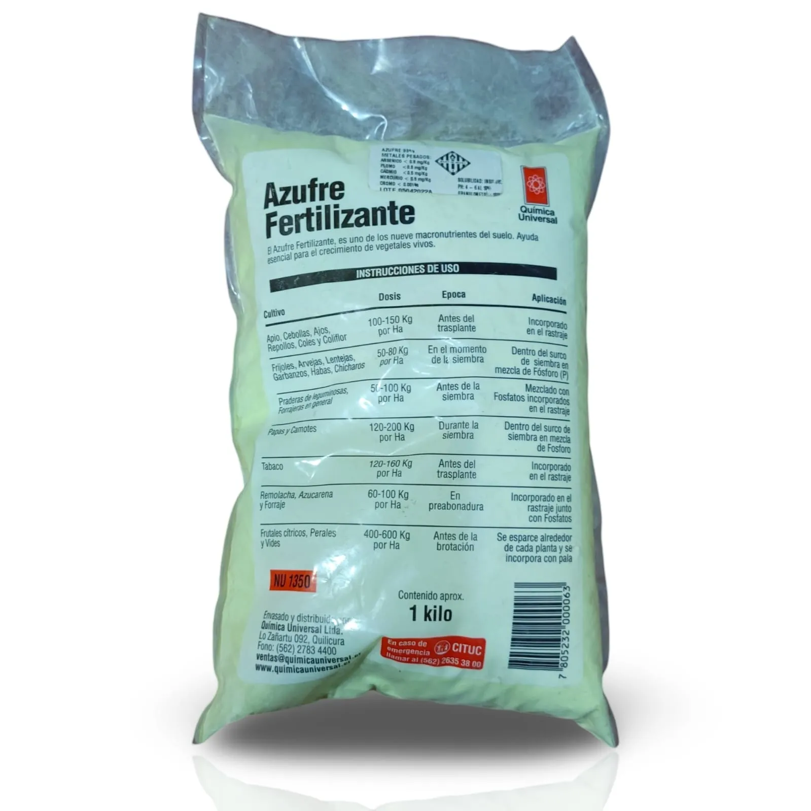 Azufre fertilizante 1kg