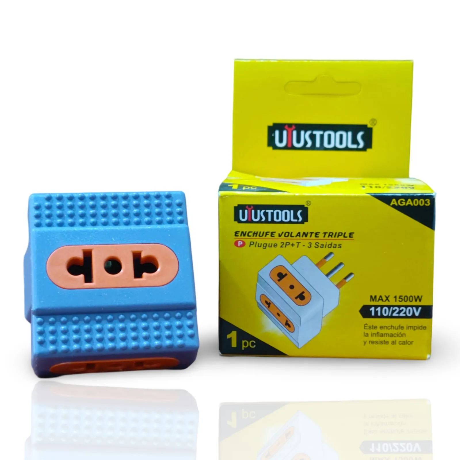 Enchufe volante triple (Ladron/adaptador)