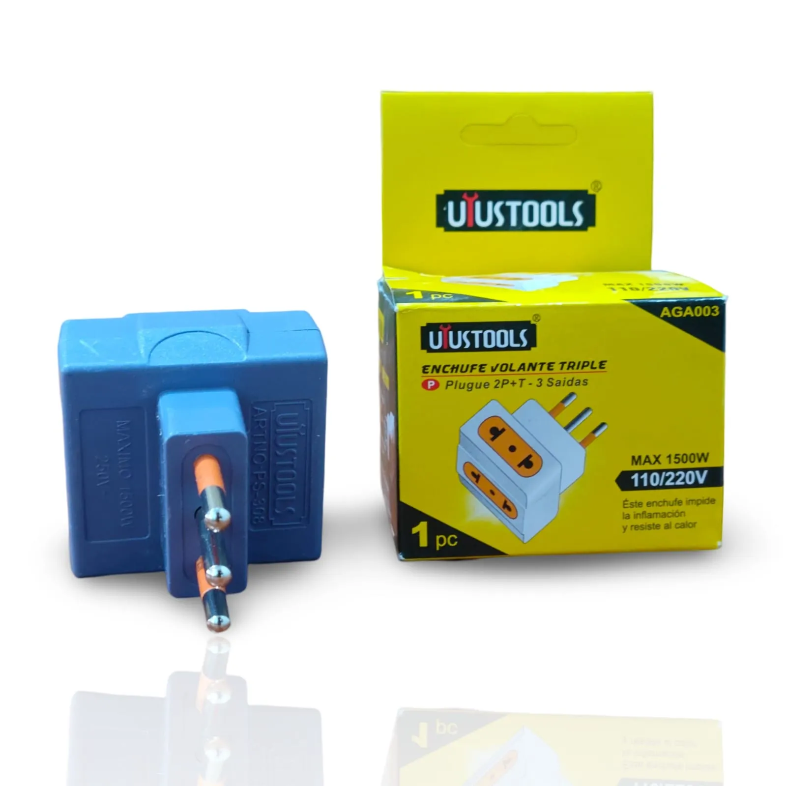 Enchufe volante triple (Ladron/adaptador)