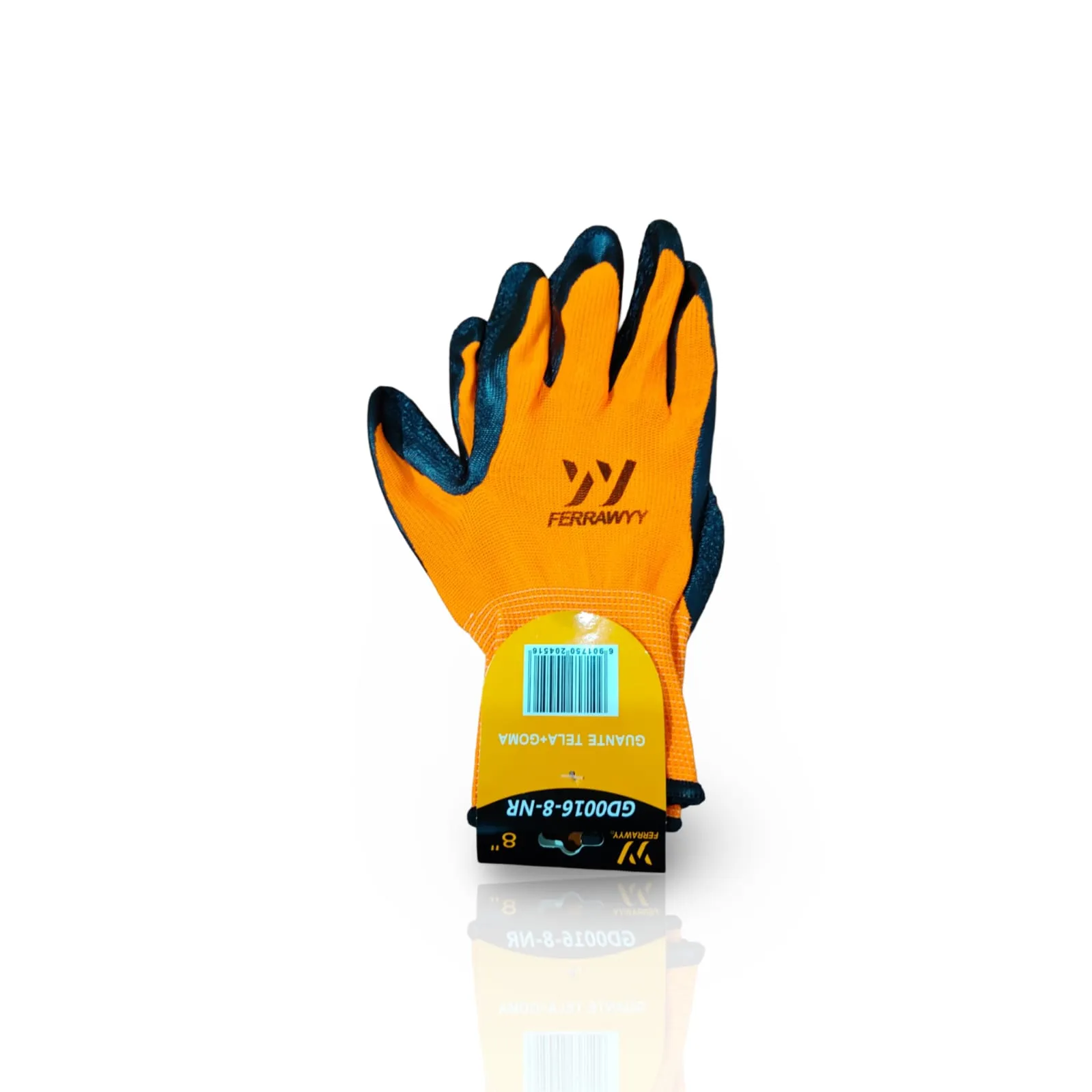 Guantes de goma+tela