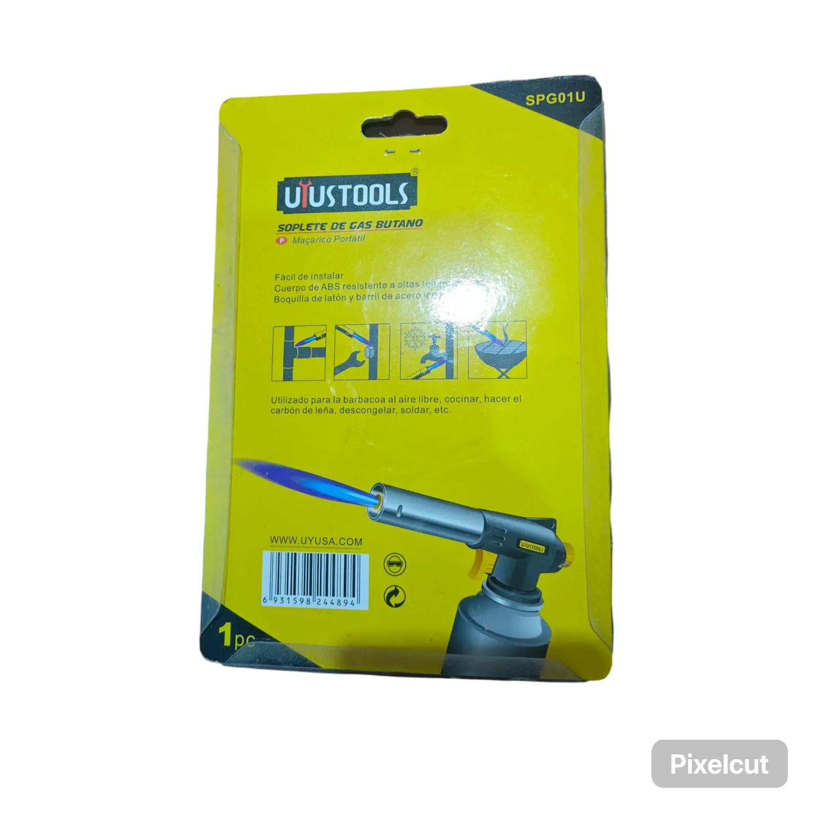 Soplete de gas butano largo