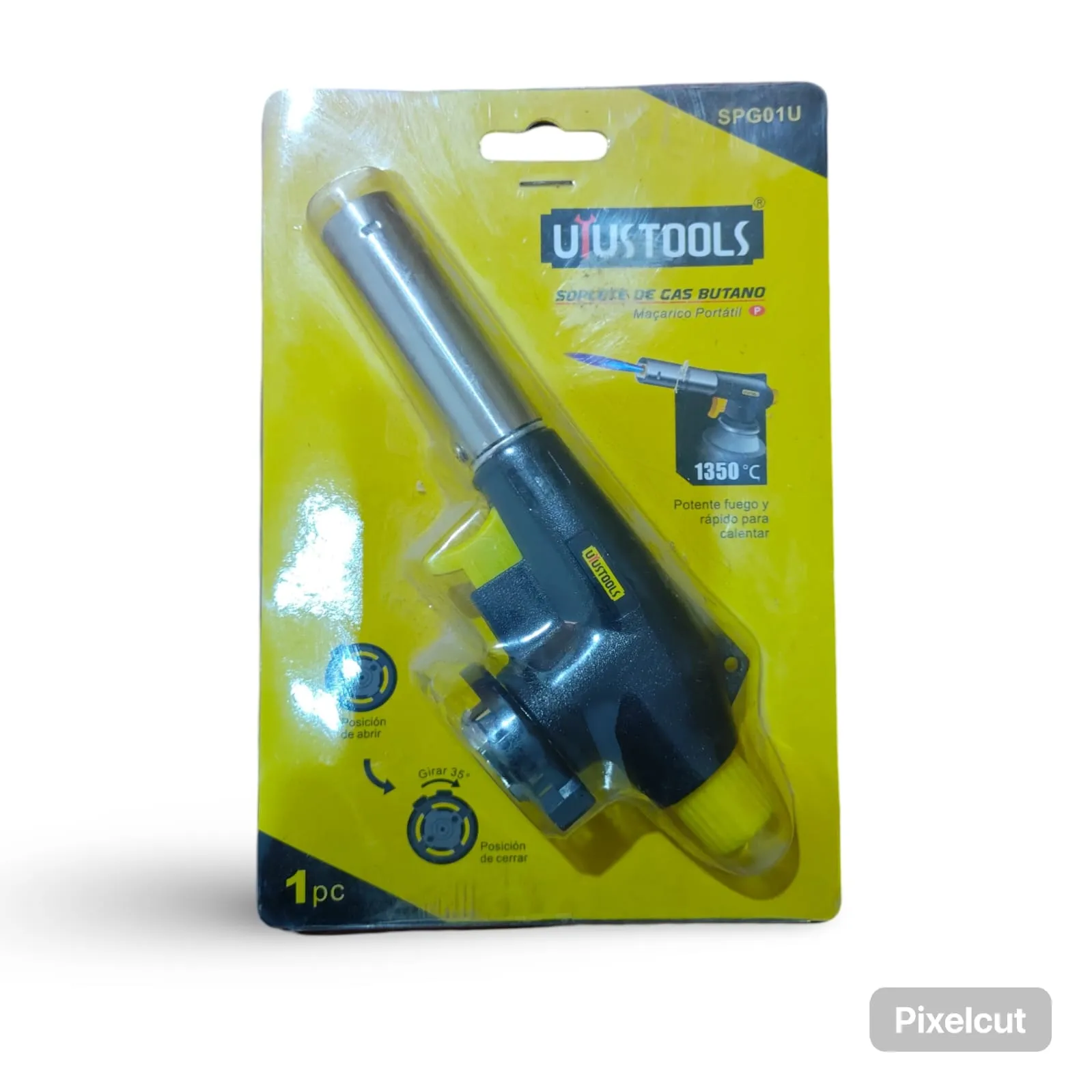 Soplete de gas butano largo