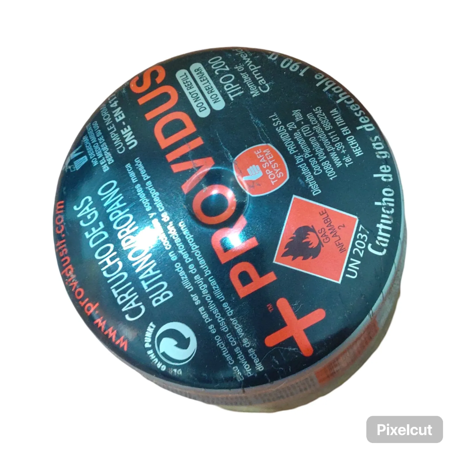 Cartucho de gas butano redondo