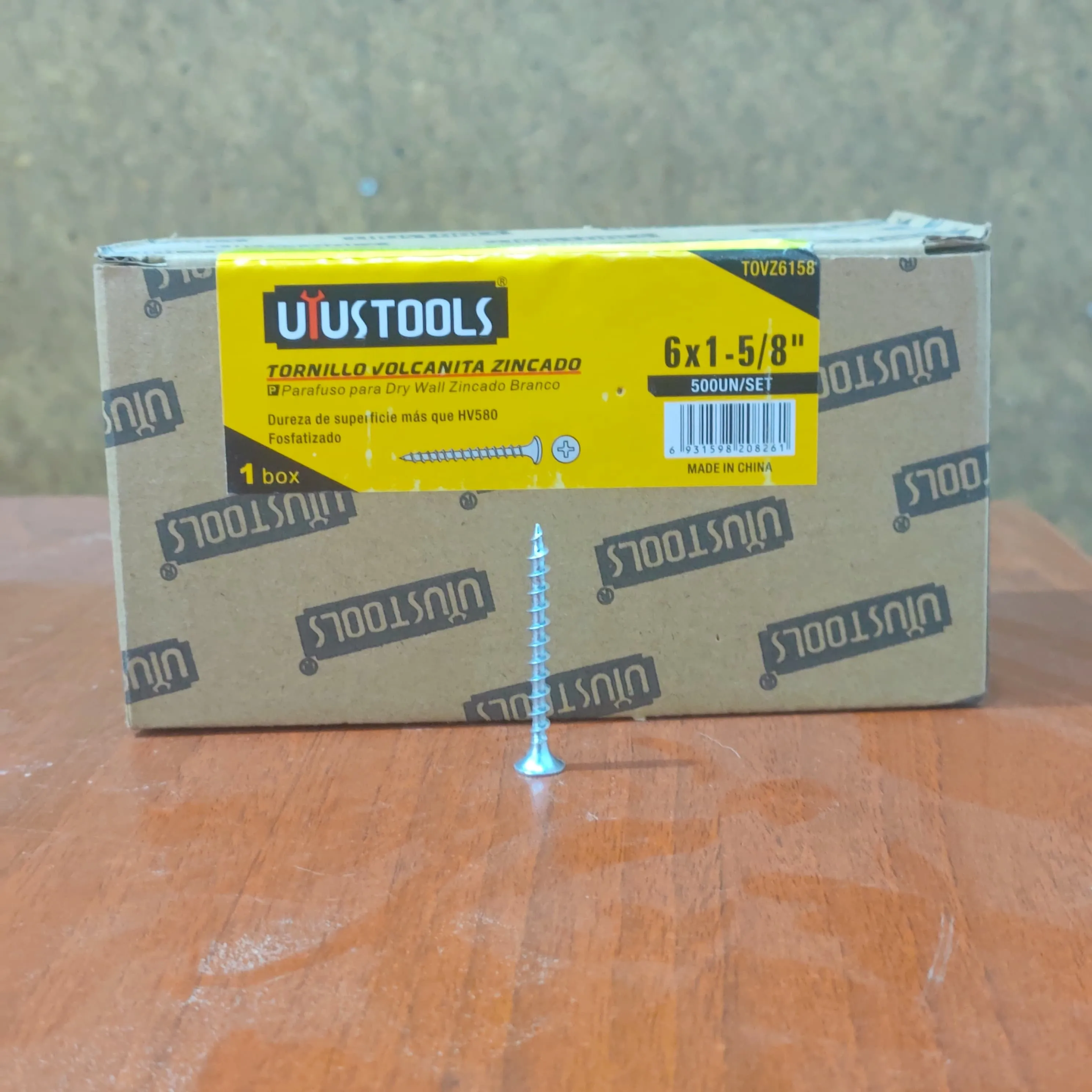 Tornillo Volcanita Zincado 6X1 5/8 500 und