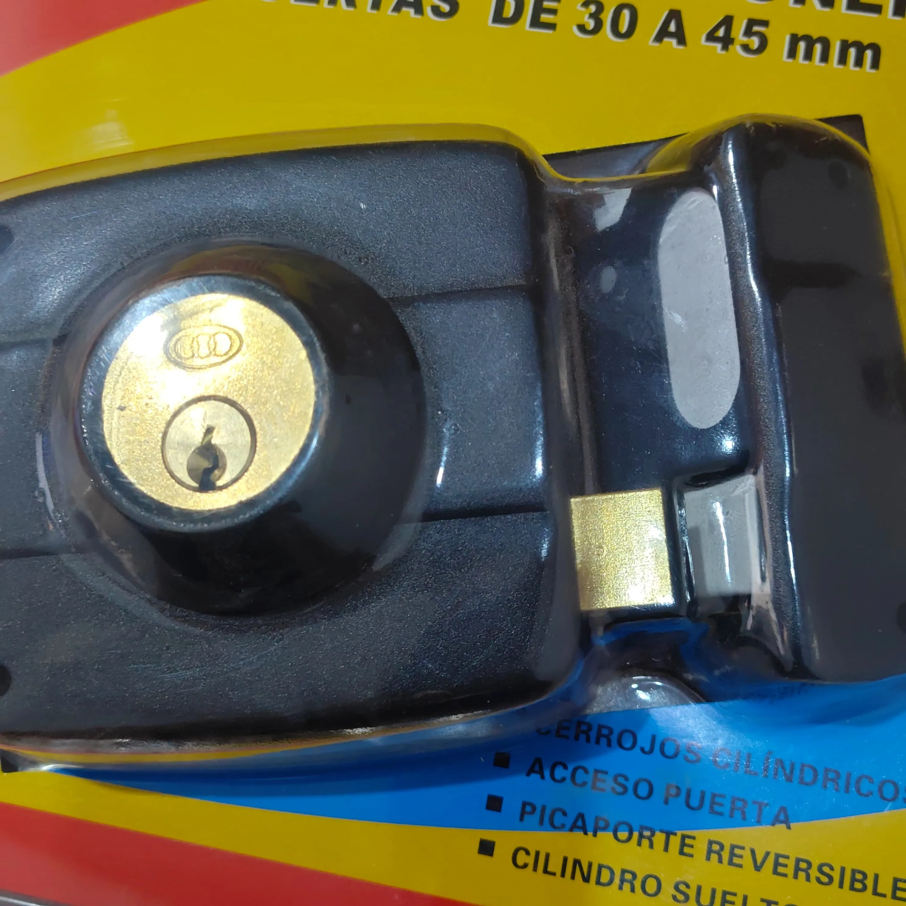 Cerradura Sobreponer para puertas 30a45mm (Chapa exterior)