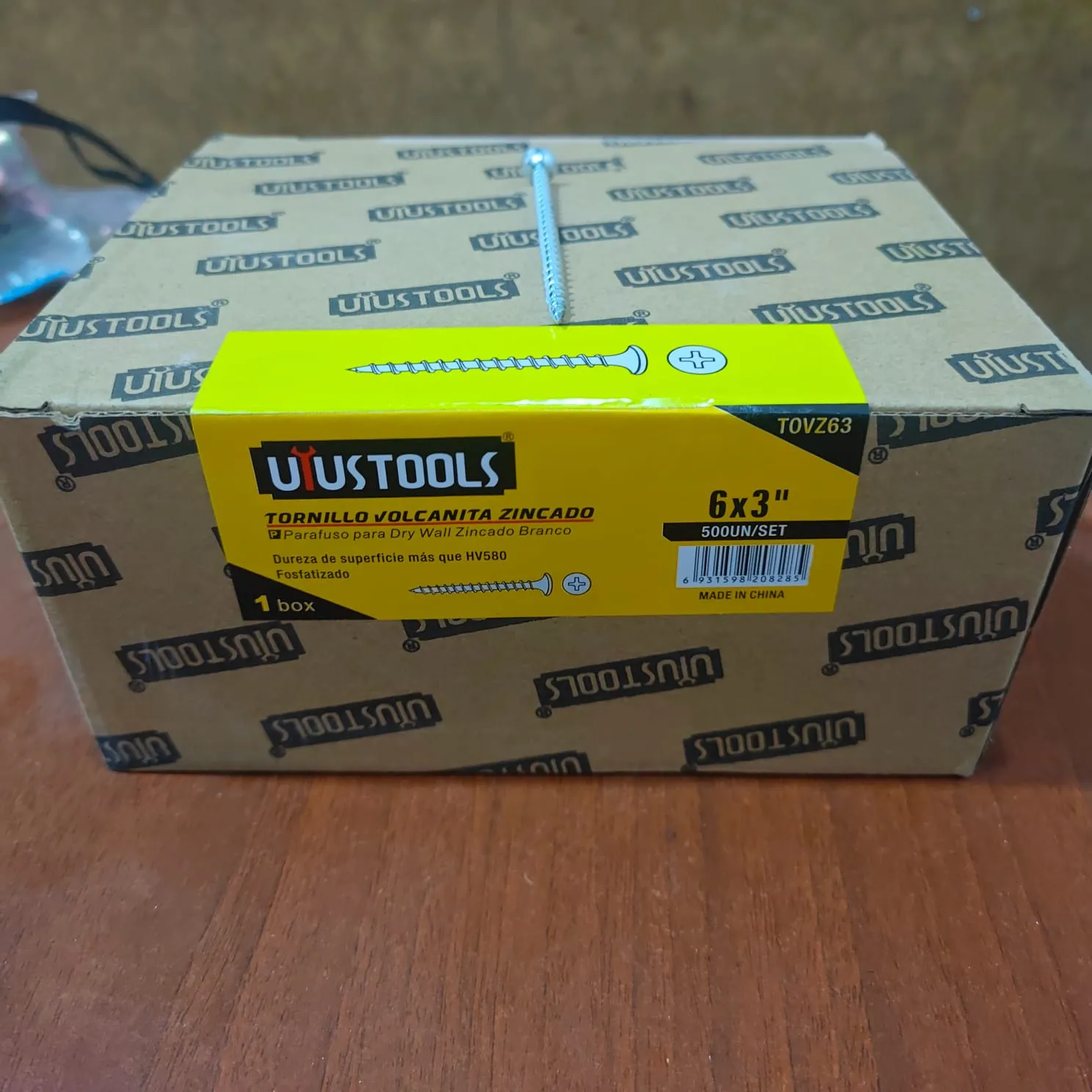 Tornillo Volcanita Zincado 6X3 500 und