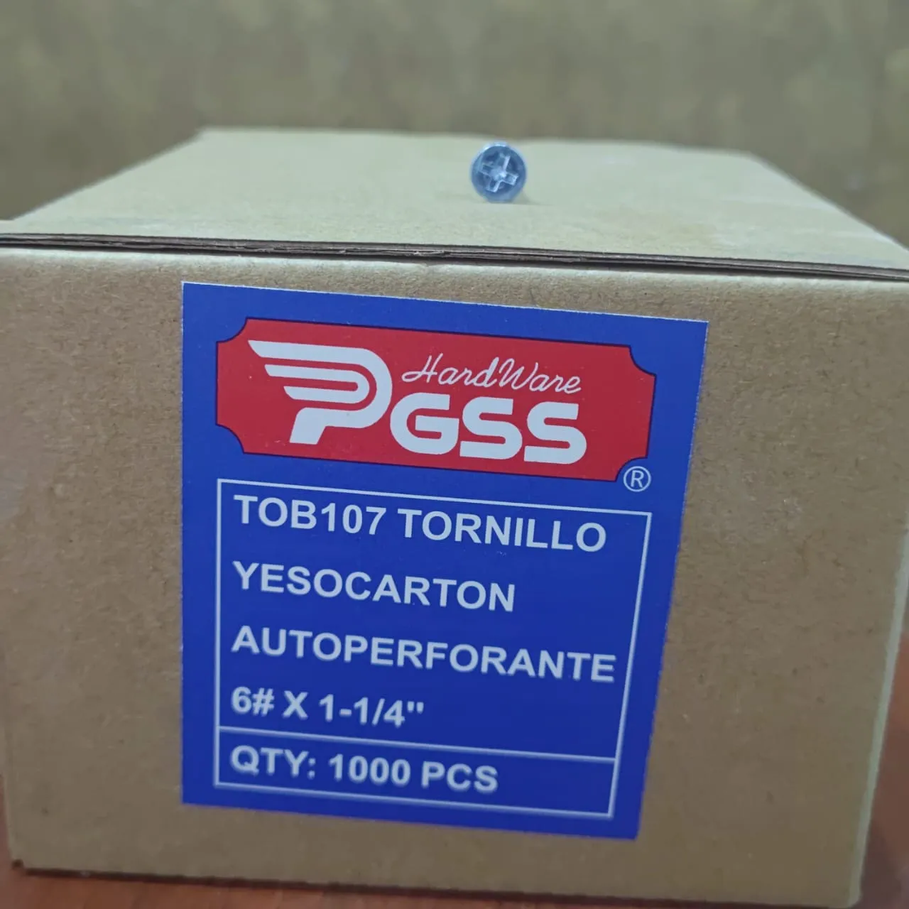 Tornillo Autoperforante Zincado 6X1 1/4 1000 und