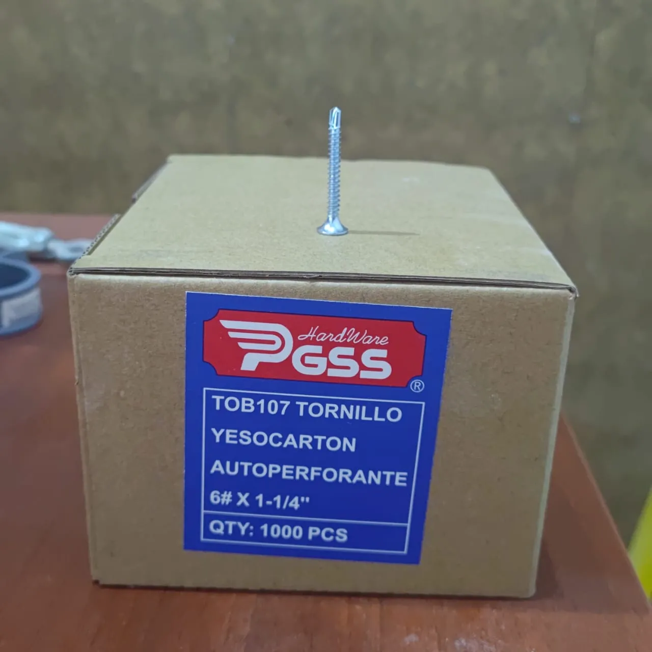 Tornillo Autoperforante Zincado 6X1 1/4 1000 und