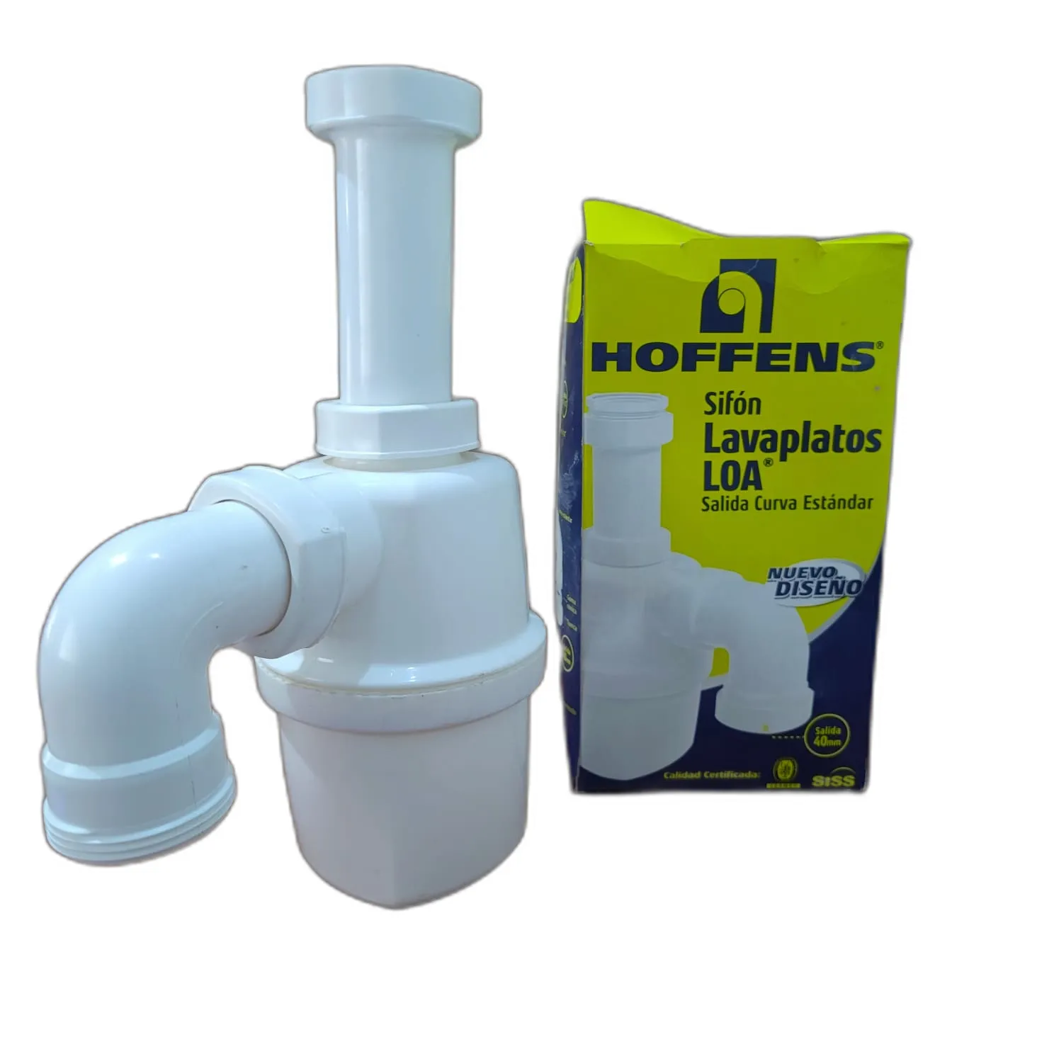 Sifon Lavaplatos 40mm Curvo