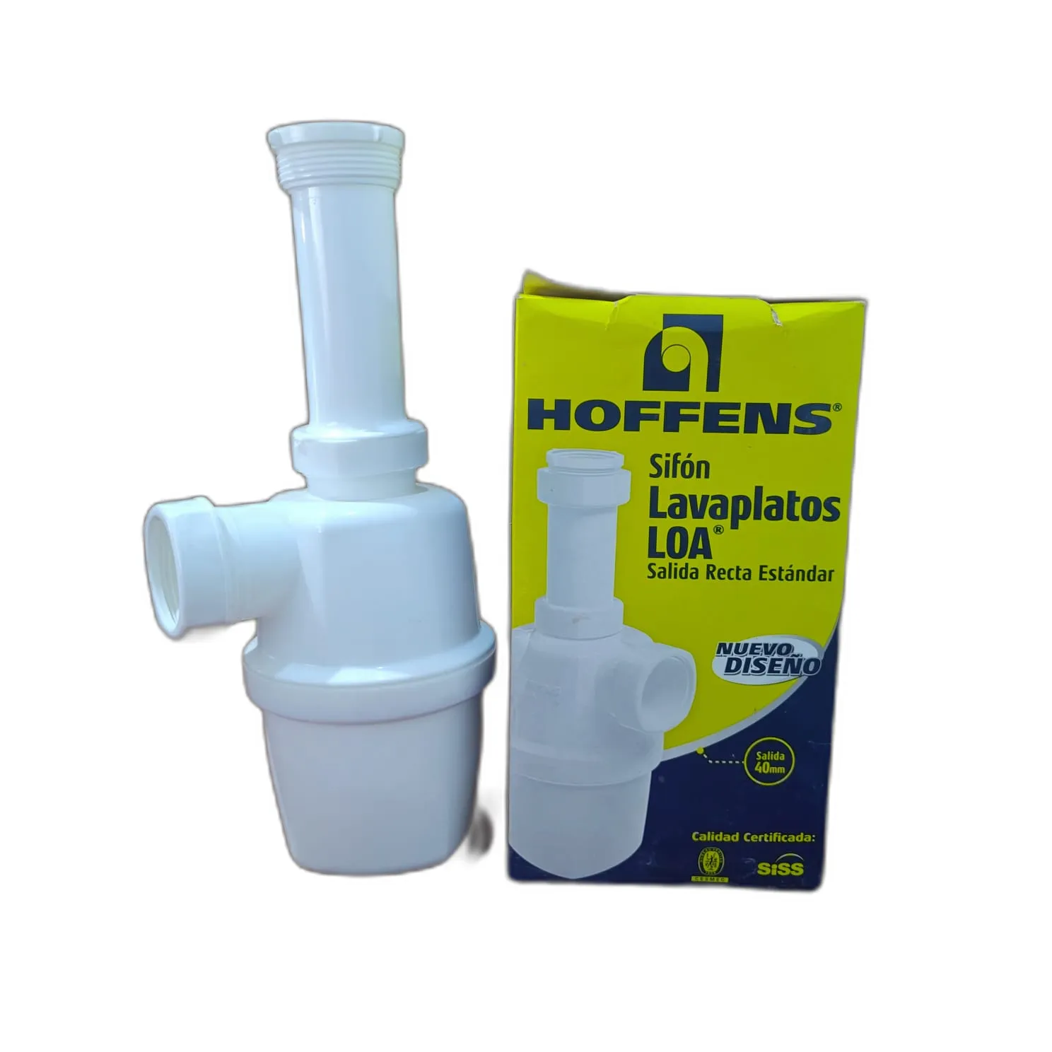 Sifon Lavaplatos 40mm Recto